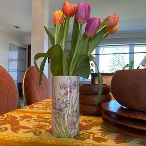 Iris floral vase
